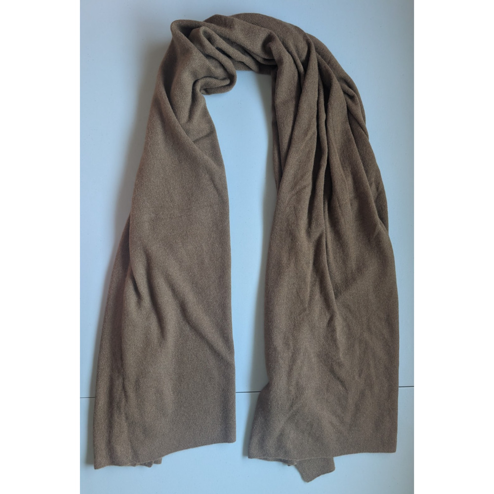 NWOT White + Warren 100% Cashmere Travel Wrap 81'' X 36'' Cedar Brown #9C601 - Picture 4 of 7